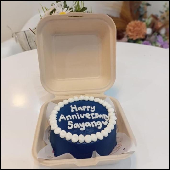 Jual Korean Lunch box cake 10cm. custom Korean cake 10 cm. Bento cake