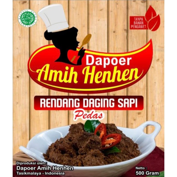 Jual Rendang Daging Sapi Dapoer Amih Henhen 250gram - 500gram , Makanan ...