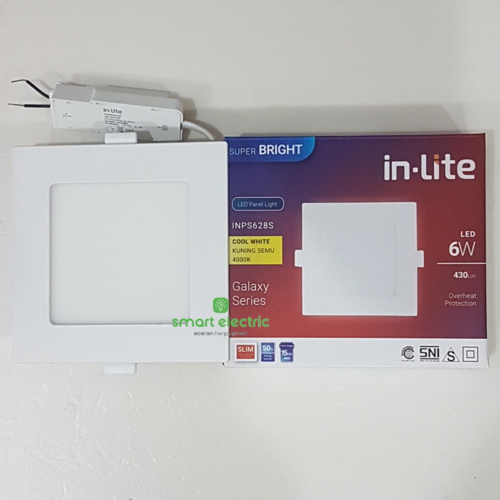 Jual in-Lite Panel Slim Downlight 6 Watt Lampu Plafon LED Inlite 4000K ...