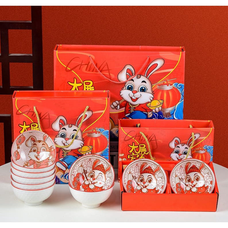 Jual Hampers Imlek Mangkok Set Premium Bowl Set Chinese New Year Edisi Naga Souvernir Imlek 