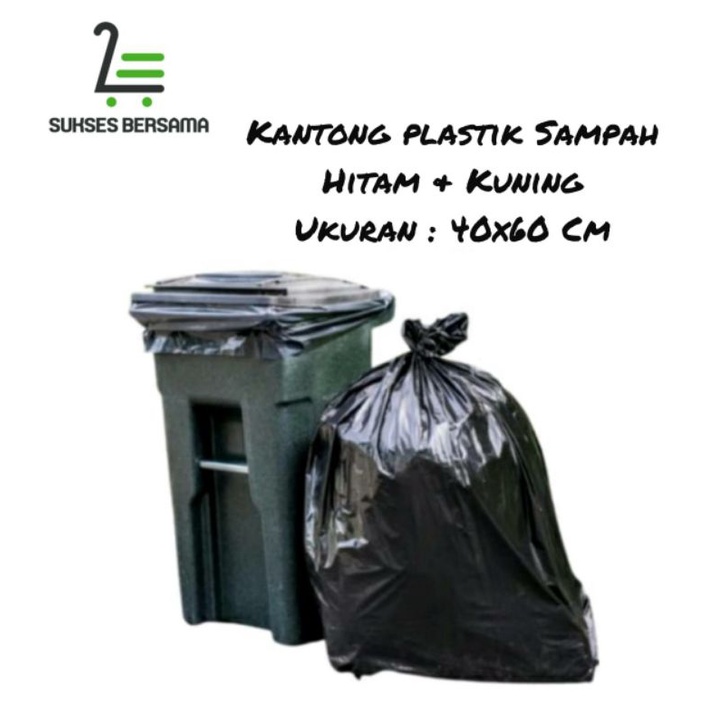 Jual Kantong Plastik Sampah Hitam Uk 40x60 Cmtrash Bag Hitamplastik Sampah Kuning Shopee 0029