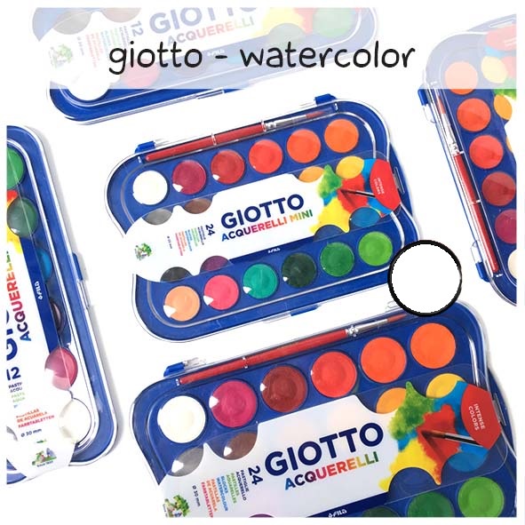 Giotto Watercoolour Cake Acquerelli Mini 12 Color Set