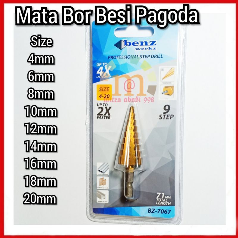 Jual Mata Bor Pagoda Benz Piramid Segitiga Kayu Besi Flat Multifungsi Shopee Indonesia