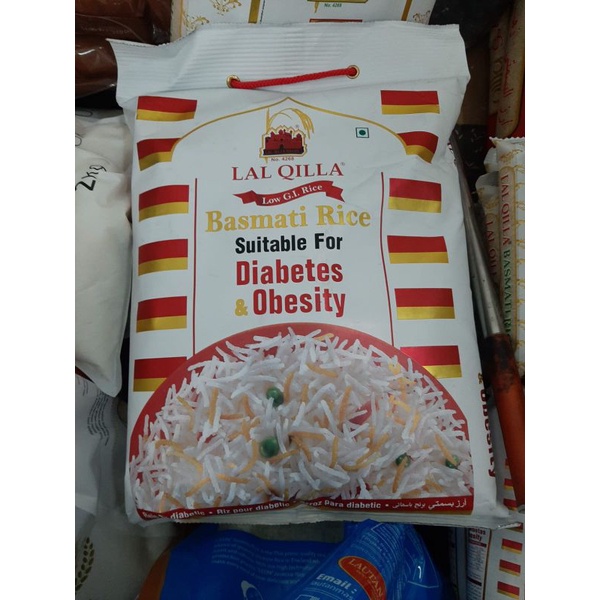 Jual Beras Basmati Lal Qilla Diabetes dan Obesity Rice 5 KG Shopee Indonesia