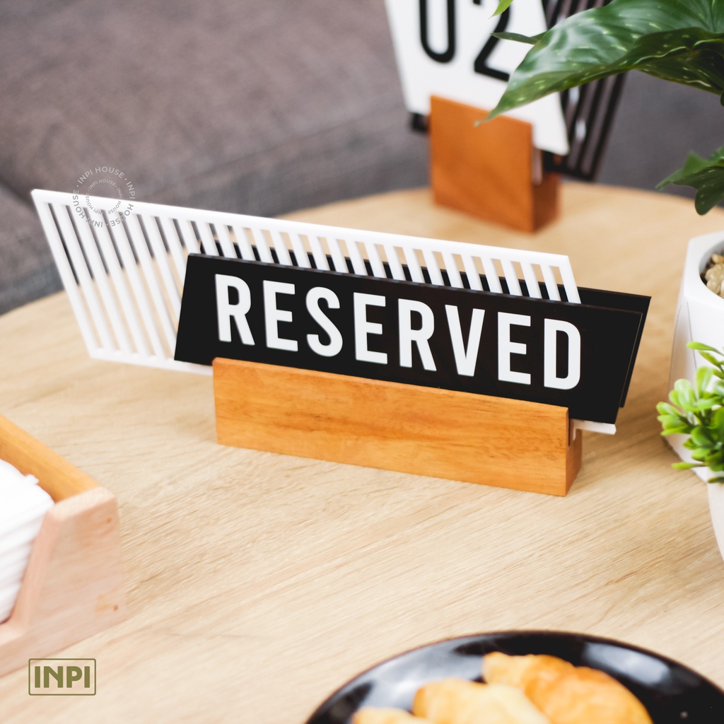 Jual INPI HOUSE Signage Reserved - Papan Tanda Meja Reserved - Meja ...