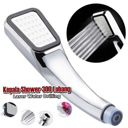 Jual Kepala Shower Mandi 300 Lubang Pancuran Air Tekanan Tinggi Laser Water Shopee Indonesia 2082