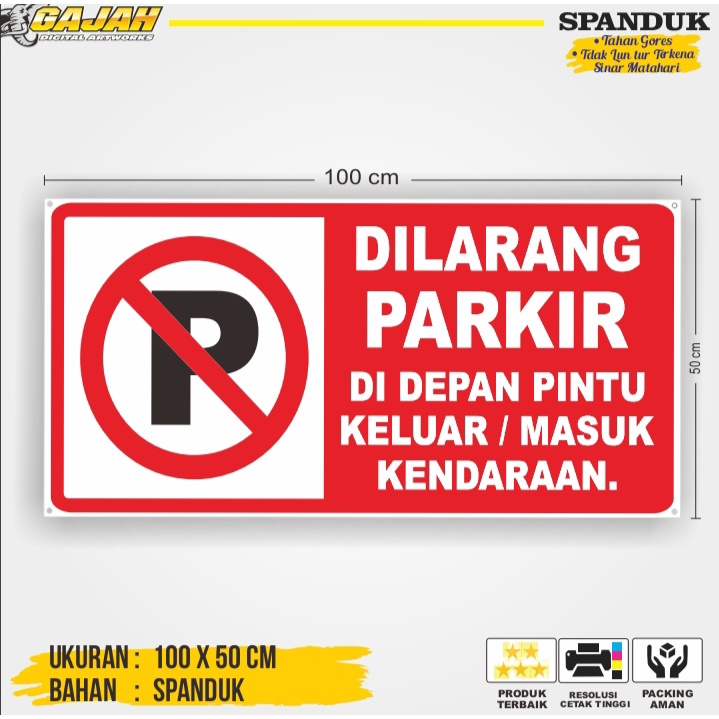 Jual Spanduk Dilarang Parkir Shopee Indonesia 3911