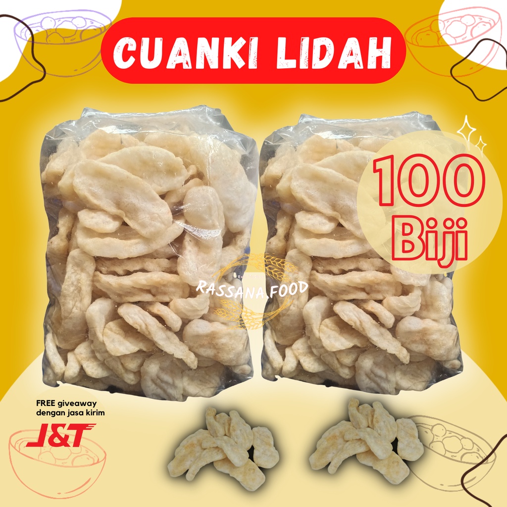 Jual Cuanki Lidah 100 Biji Toping Baso Aci Seblak Cuanki Lidah Panjang