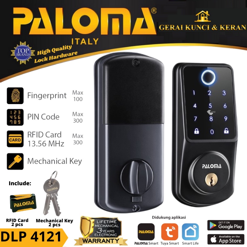 Jual PALOMA DLP 4121 Digital Lock Smart Home Door Kunci Pintu Deadbolt ...