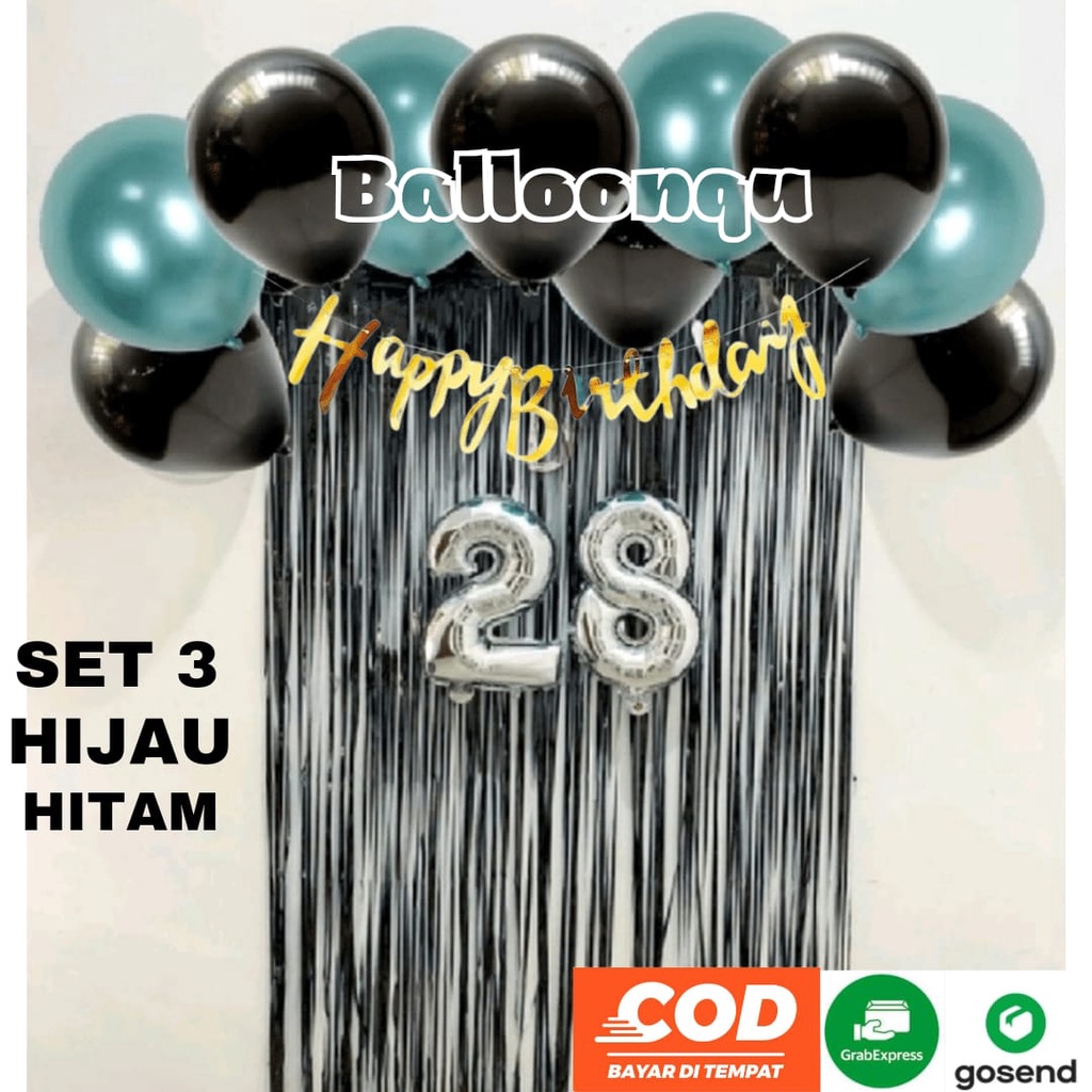 Jual Paket Dekor Ulang Tahun Simple Balon Happy Birthday Dekor Simple Hemat Shopee Indonesia