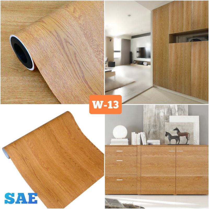 Jual Wallpaper Kayu Berserat Premium Stiker Lemari Meja Pintu Dinding