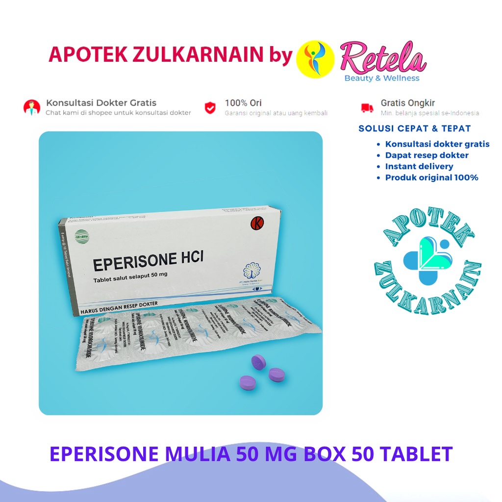 Jual Eperisone Mulia Mg Box Tablet Eperison Shopee Indonesia