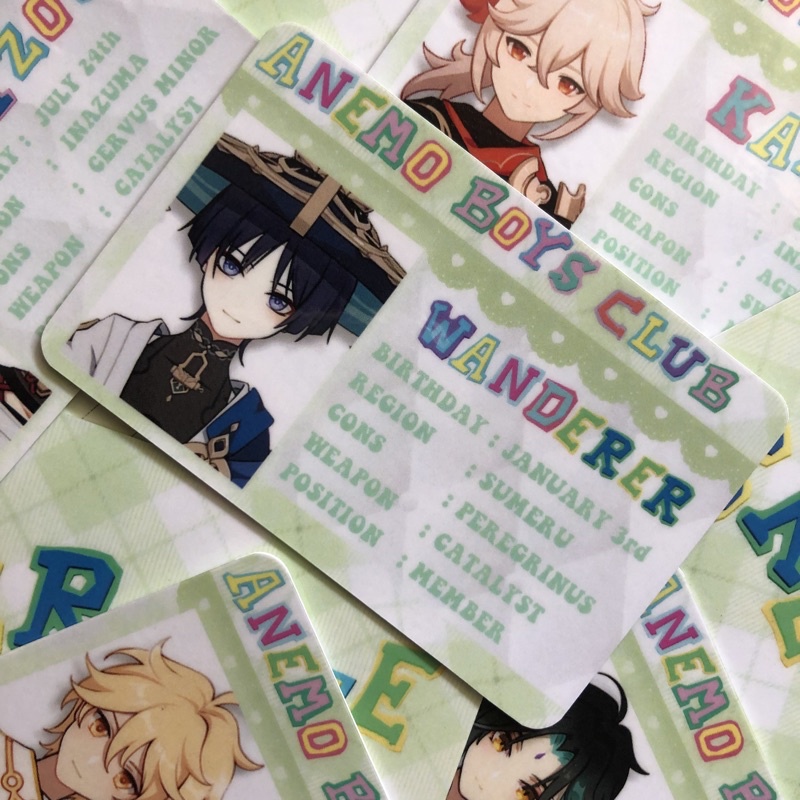 Jual genshin impact id card / anemo boys club id card (venti, xiao ...