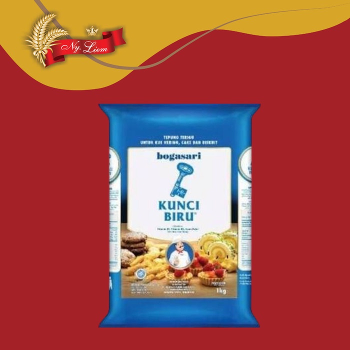 Jual Tepung Terigu KUNCI BIRU - Protein Rendah 1 kg | Shopee Indonesia