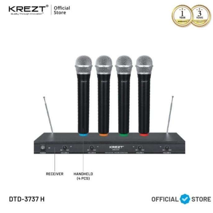 Jual Microphone Mic Wireless Krezt Dtd Channel Mic Original