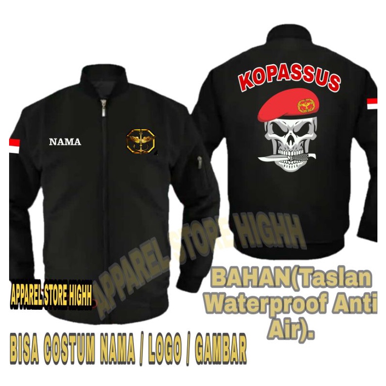 Jual Jaket Bomber Kopassus Baret Merah Jaket Kopassus Komando Pasukan Khusus Tni Ad Tni Au 2139