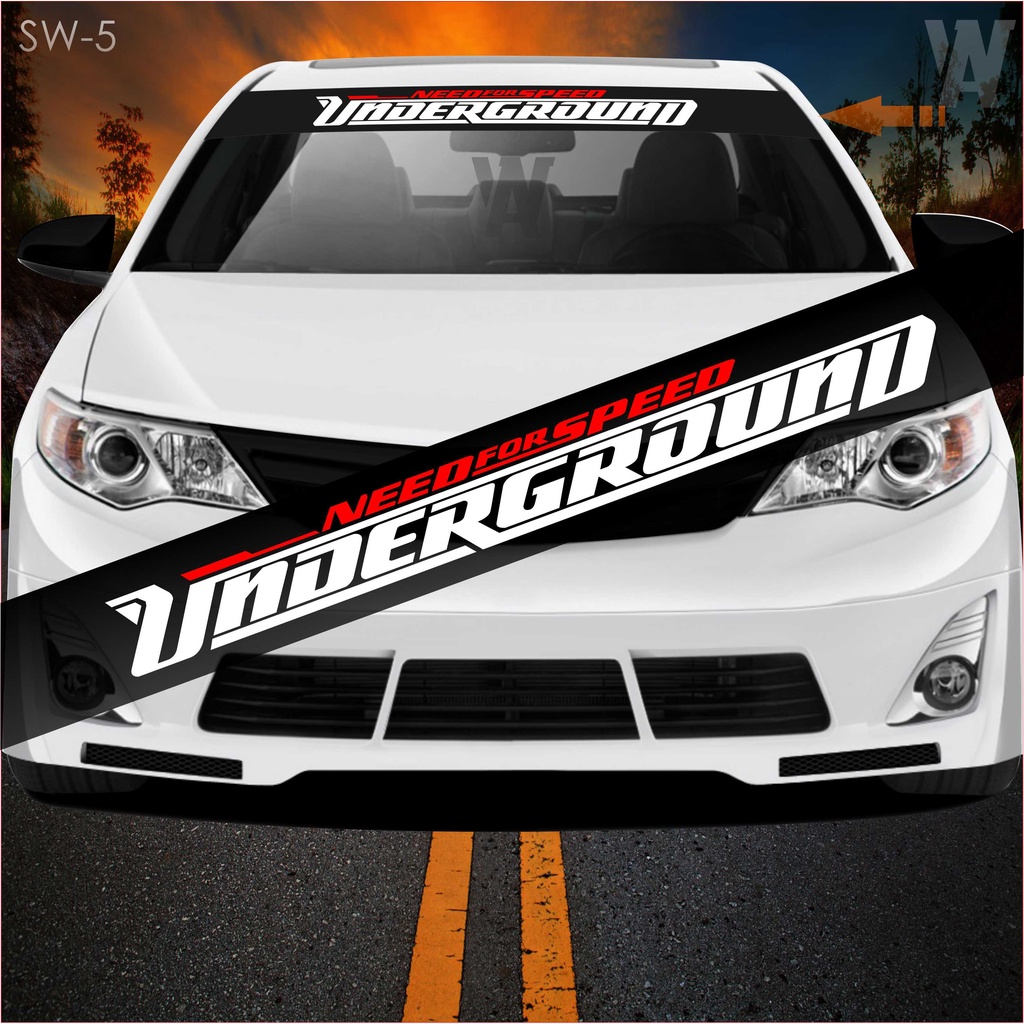 Jual stiker nfs underground kaca mobil depan cutting sticker custom ...