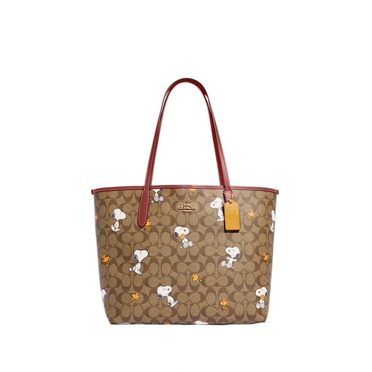 Jual Coach X Peanuts City Tote In Signature Canvas With Snoopy ...
