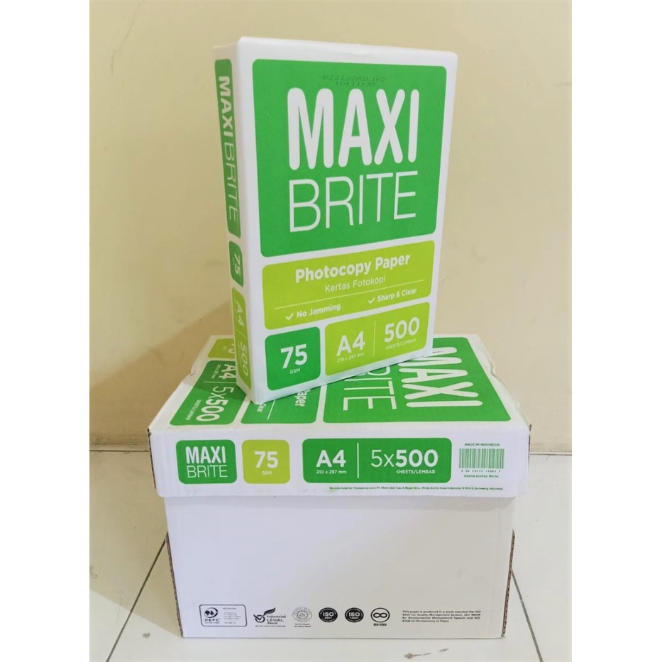 Jual Kertas Hvs A4 70 Gr 70 Gsm 70gram Maxi Brite Gojek Shopee