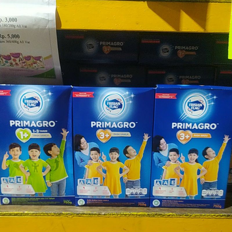 Jual Frisian Flag Primagro 1+ 3+ Vanila Madu 750gr | Shopee Indonesia