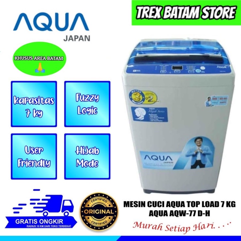 Jual Aqua Aqw D H Mesin Cuci Top Loading Kg Hijab Mode Batam Shopee Indonesia