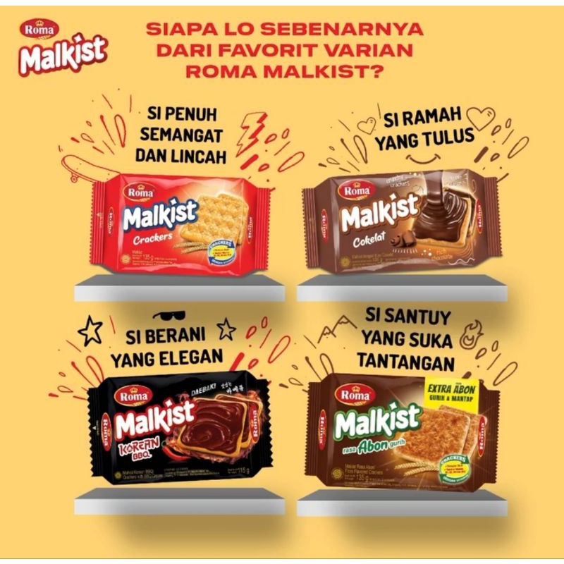Jual ROMA MALKIST CRACKERS FAMILY PACK Malkis Renyah Gurih Isi Banyak ...
