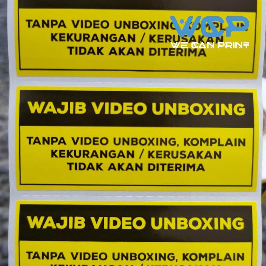 Jual RB Label Sticker FRAGILE Wajib Video Unboxing Stiker Unboxing ...