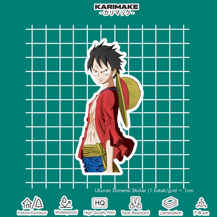 Jual Skin Sticker Pack One Piece Mugiwara Monkey D. Luffy Stiker Laptop ...