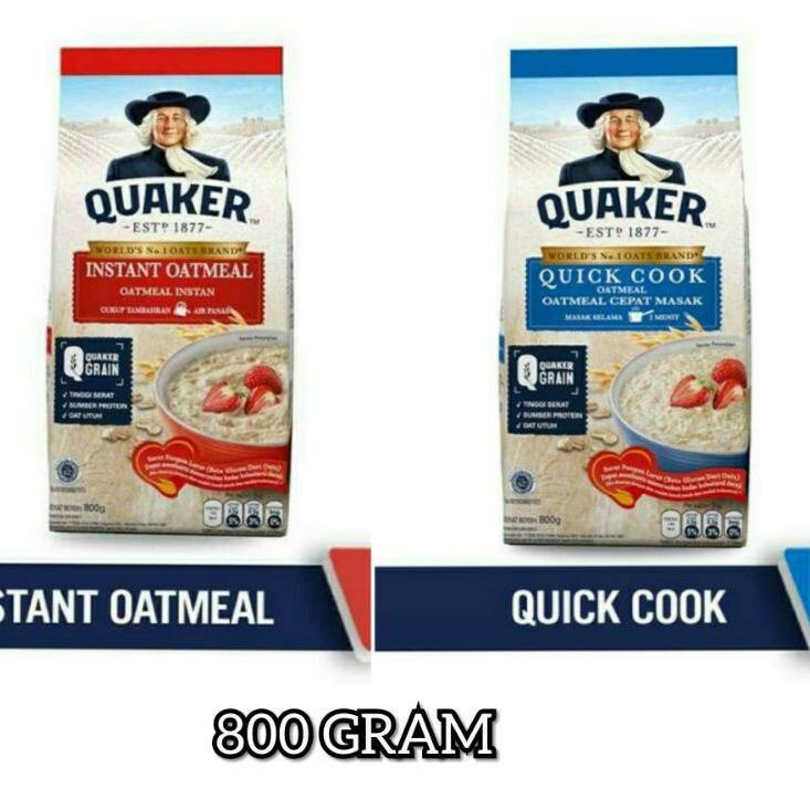 Jual Quaker Instant Oatmeal Quick Cooking Oatmeal 800 gr | Shopee Indonesia