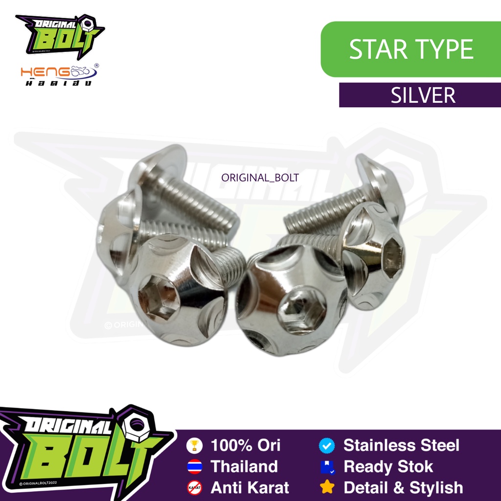 Jual Pcs Probolt Baut Body Cover Batok Kepala Vario Heng Thailand Stainless King Nut