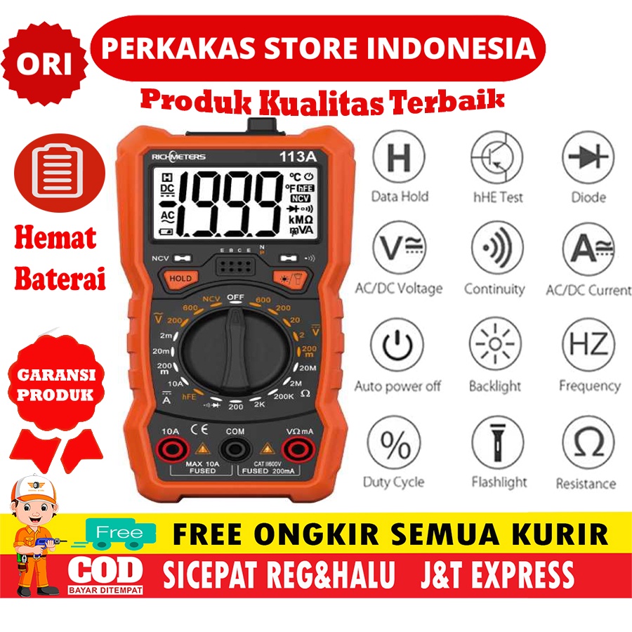Jual Original Richmeters Avometer Digital Multimeter Multitester Tester ...