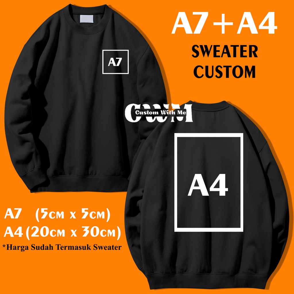 Jual CUSTOM SWEATER| CREWNECK | BIKIN SWEATER SATUAN | SWEATER CUSTOM ...