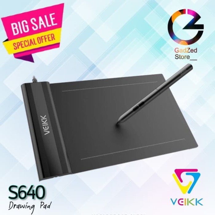 Jual Tablet Veikk S640 Digital Graphic Drawing Pen Tablet Osu Alt Huion H420P G430 Shopee