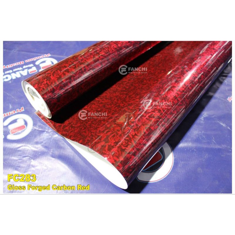 Jual Roll Sticker Fanchi Fc Gloss Carbon Forged Red Glossy Premium Wrap Roll Shopee Indonesia