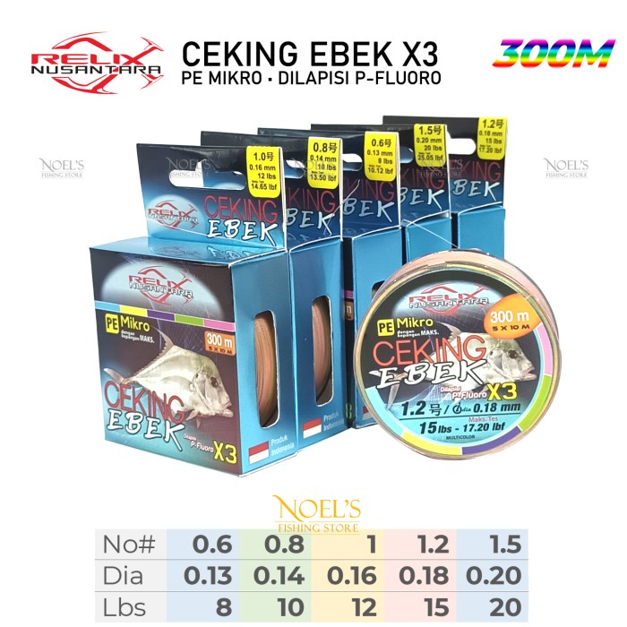 Jual Produk Terbaru Senar Pe Relix Nusantara Ceking Ebek X3 300 Meter ...
