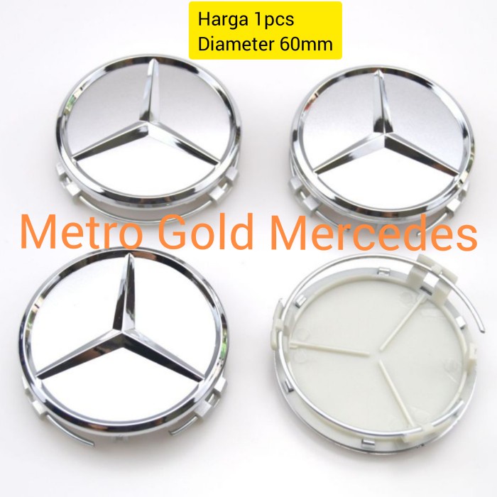 Jual Dop Velg Roda Emblem Mercedes Benz 60mm Hubcaps Mercy 6cm High ...