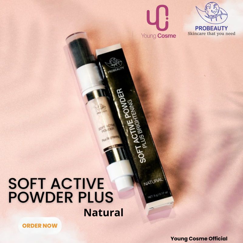 Jual Probeauty Soft Active Powder Plus brightening brush natural ...