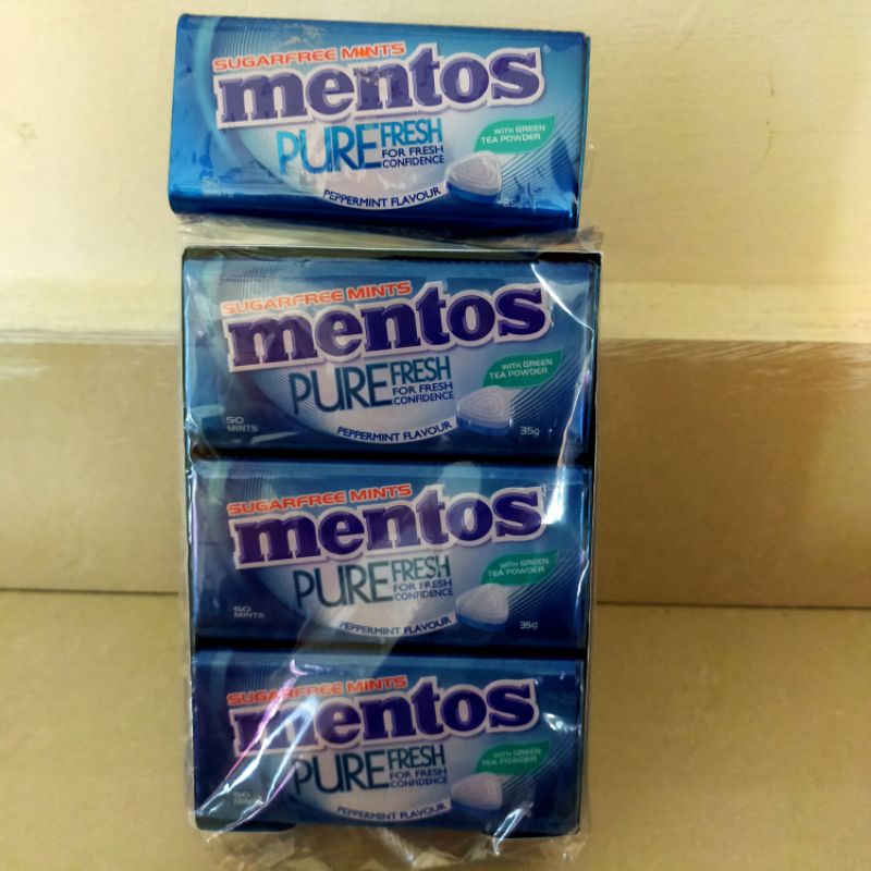 Jual Permen Mentos Pure Fresh Sugar Free 35gr Ready Stock Import ...