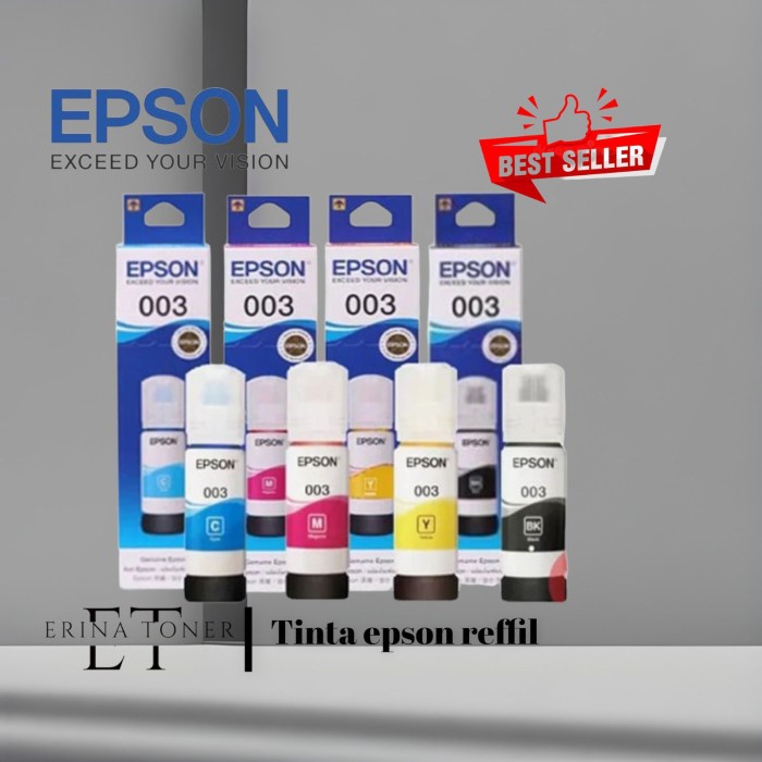 Jual Tinta Paket 1 Set Tinta Epson 003 Original For L3110 L3150 L1110 L3116 L5190 Shopee Indonesia