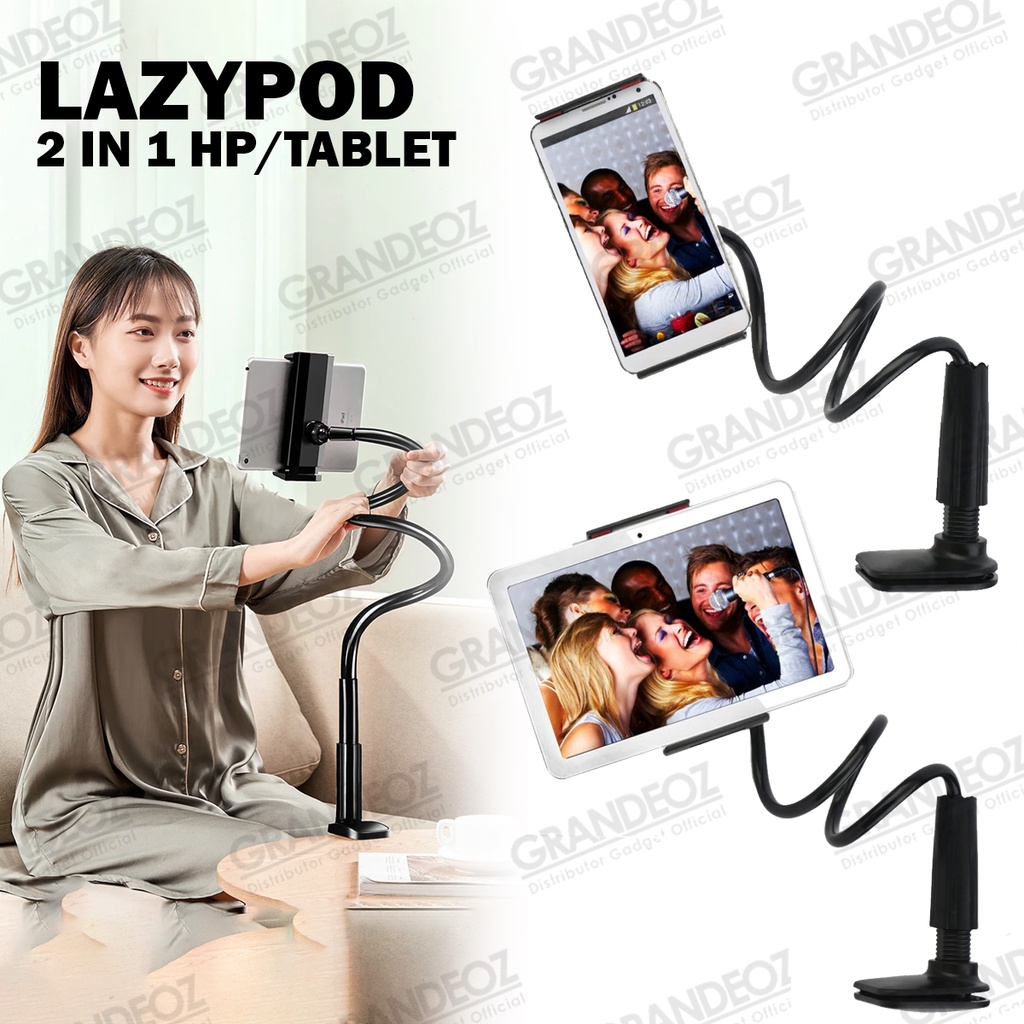 Jual Holder Stand Fleksibel Untuk Tablet Serbaguna Universal Lazypod Handphone Smartphone Hp