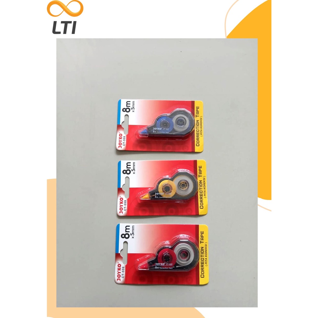 Jual Correction Tape Pita Koreksi Joyko Red 8 m CT559 Shopee Indonesia