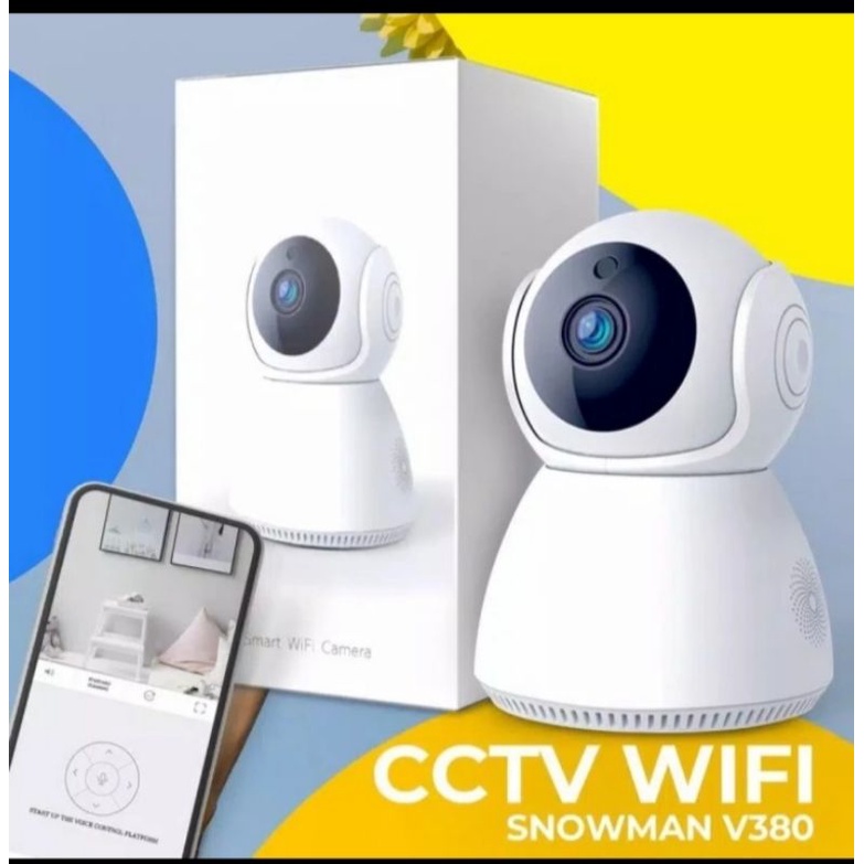 Jual IP Camera CCTV V380 Pro Snowman 8 Mp HD 1080 WiFi Kamera Wireless ...