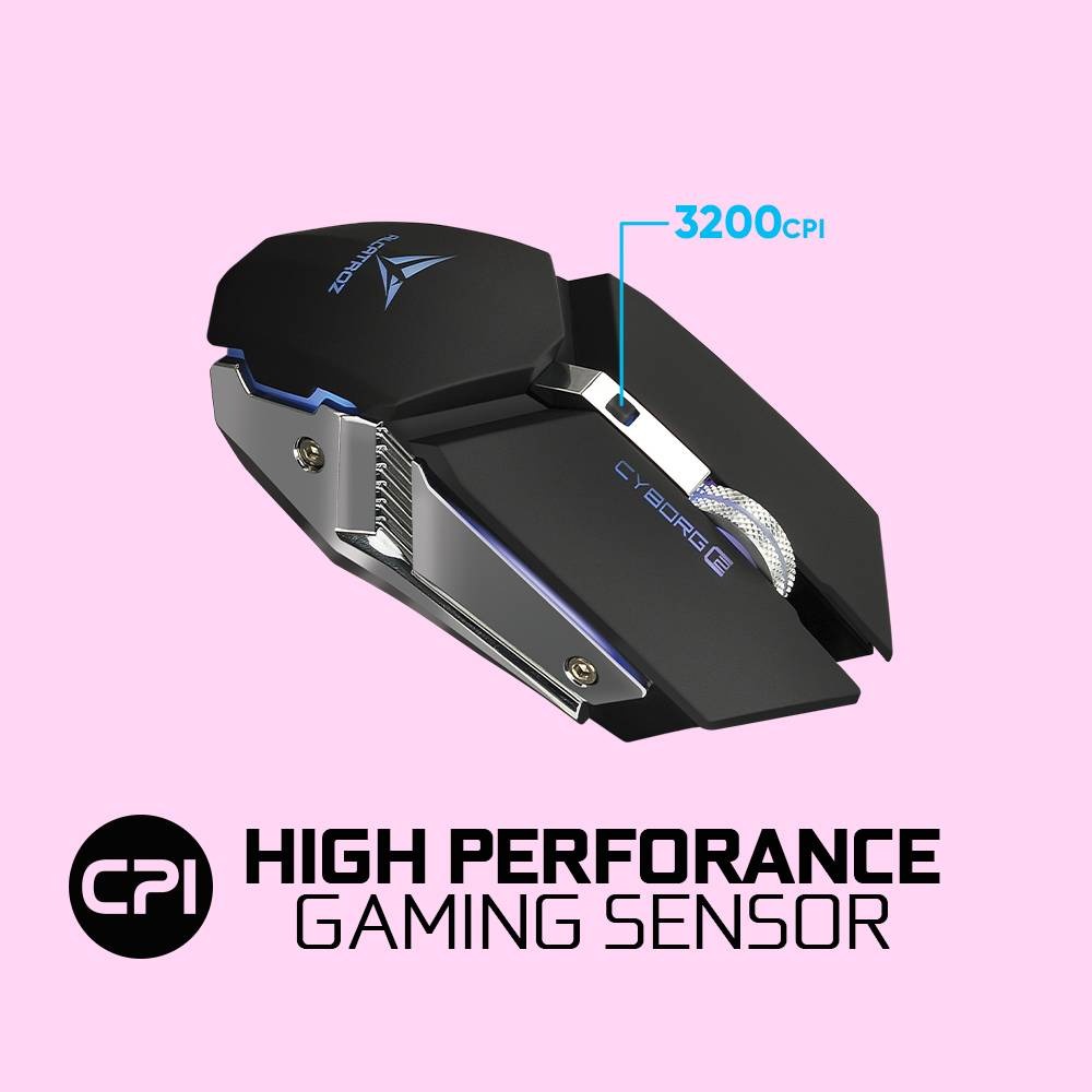 Jual ALCATROZ CYBORG C2 Gaming Mouse 3200CPI. 2-Way Click Scroll Mouse ...