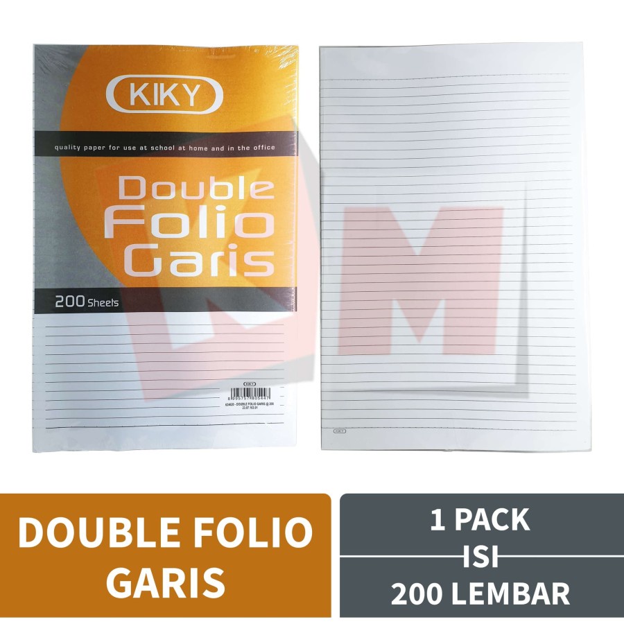 Jual Kertas Double Folio Garis Bergaris Kiky 1 Pack Isi 200 Lembar