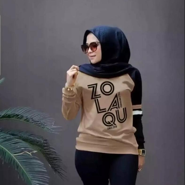 Jual Laris Kaos Lengan Panjang Zolaqu/ Kaos Hijab/ Baju Hijab/ Kaos ...