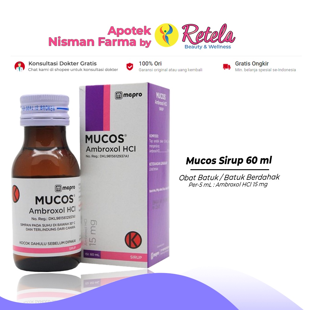 Jual MUCOS 15MG SYRUP 60ML | Shopee Indonesia