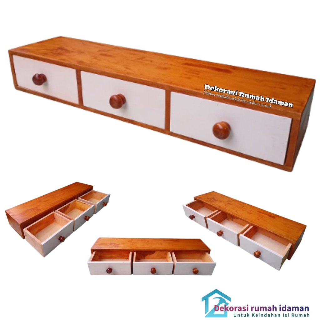Jual Rak Laci Dinding Rak Dinding Ambalan 3 Laci Minimalis Dengan Bahan ...