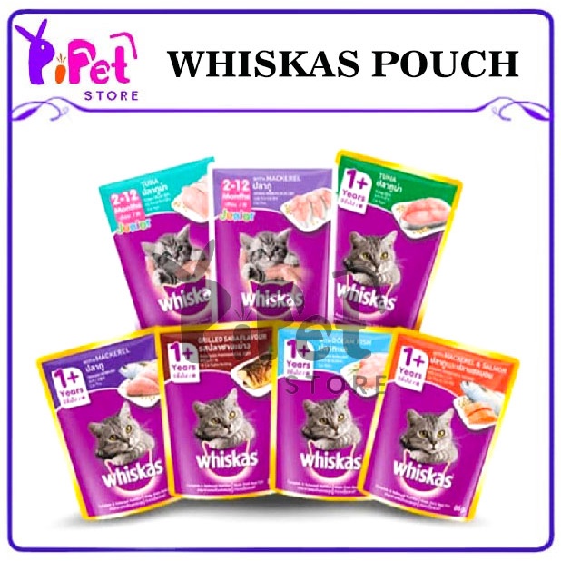 Jual WHISKAS POUCH 80gr All Varian Whiskas Cat Food Whiskas Wet Food Makanan Basah Kucing