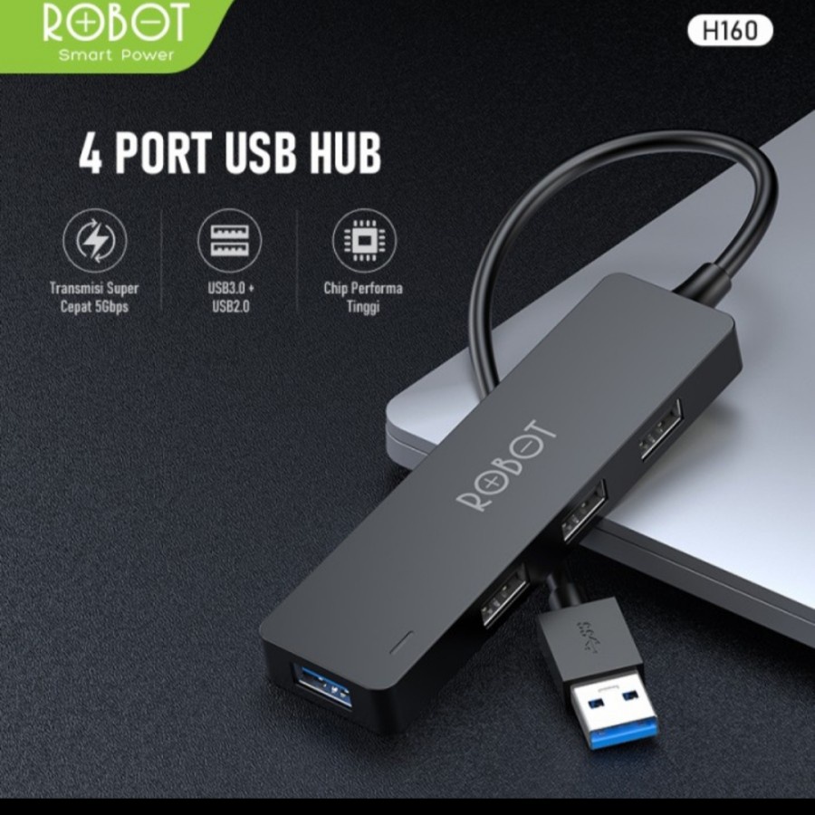 Jual Robot USB HUB H160 4-Port Usb 2.0 & Usb 3.0 High Speed 5Gbps ...