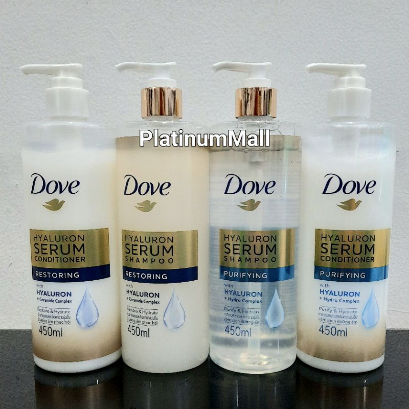Jual DOVE SERUM SHAMPOO HYALURON 450ml / Dove SERUM CONDITIONER